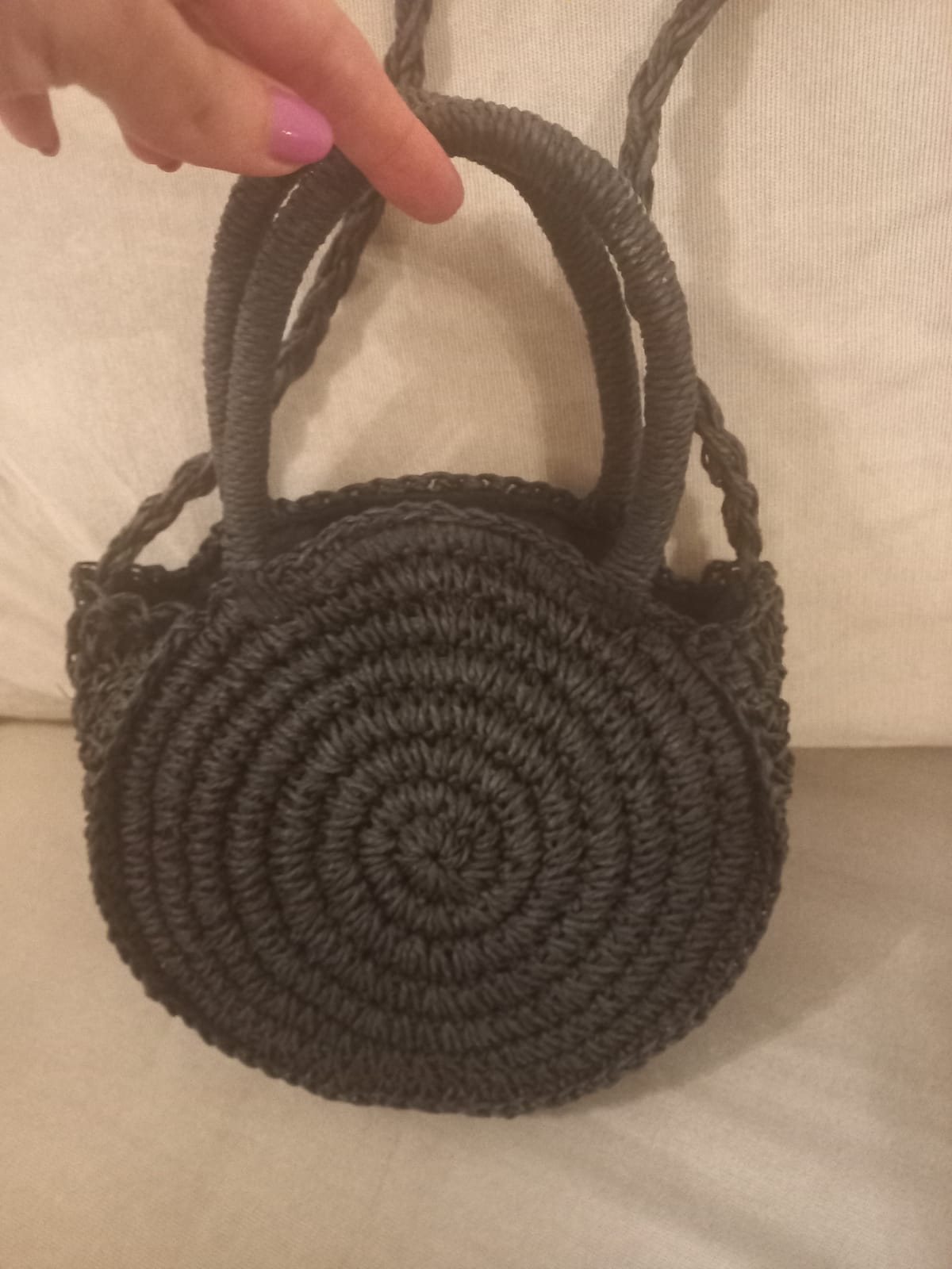 Bandolera rafia negra