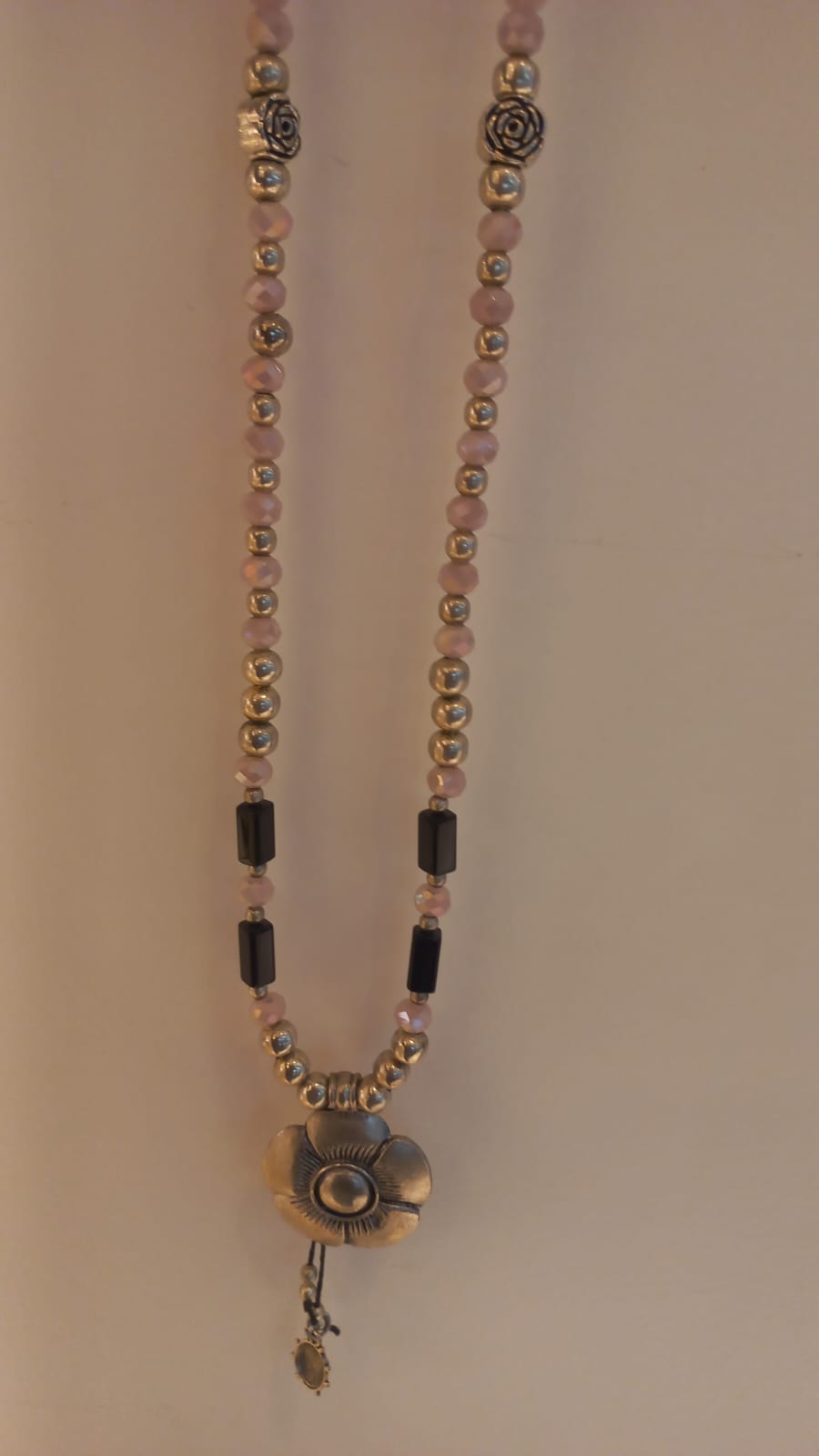 Imagen ilustrativa de Collar dije alpaca italiana pensamiento