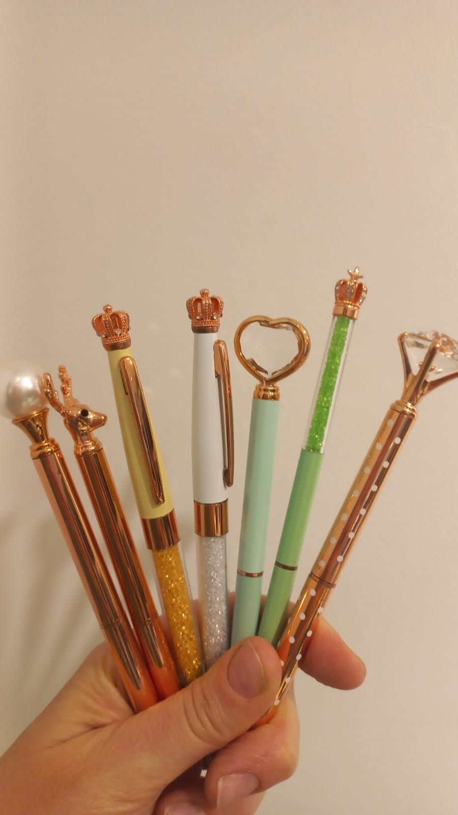 Imagen ilustrativa de Lapiceras metal, brillos y diamantes - Verde